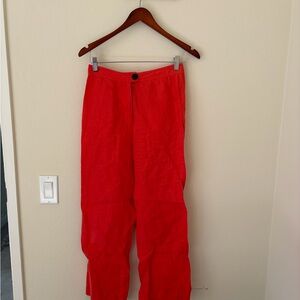 Mara Hoffman vibrant red linen pants womens size 2 garmentory